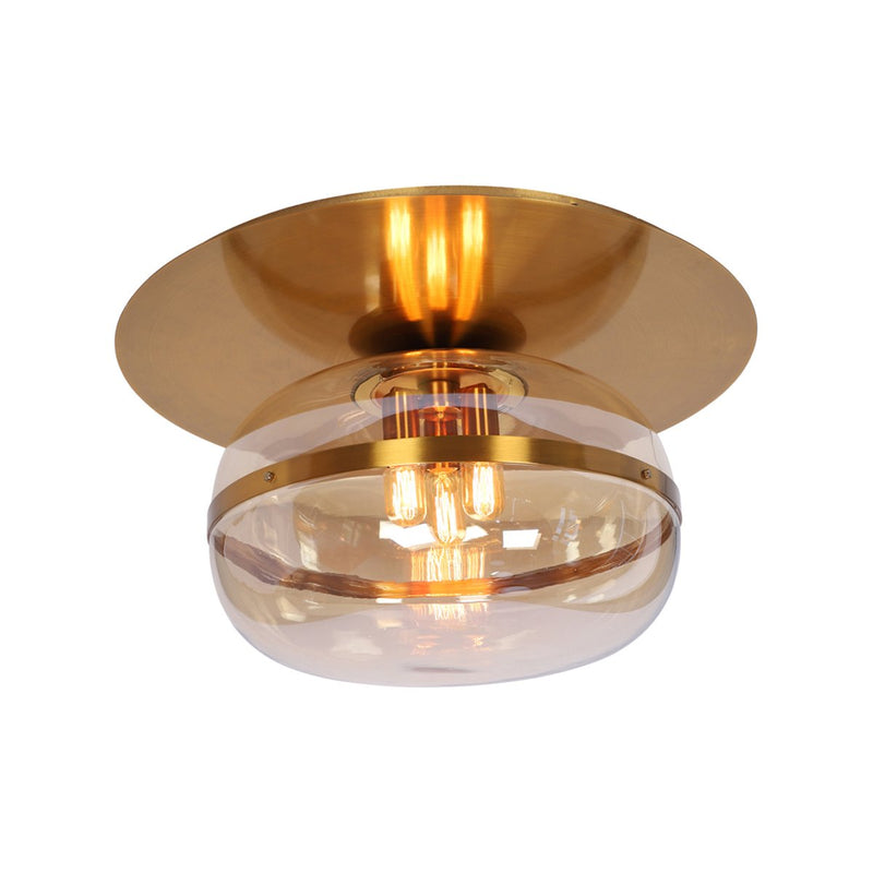 Nottingham 3-Light 19.8" Flush Mount in Antique Brass