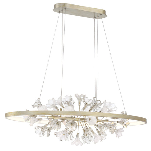 Clayton 43.25" Oval Linear Pendant in Brushed Silver