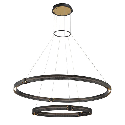 Admiral 2-Light 48.25" Multi-Tier Pendant in Gold-Black Mix