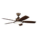 Cameron 52" LED Ceiling Fan in Weathered Copper Powder Coat - Lamps Expo