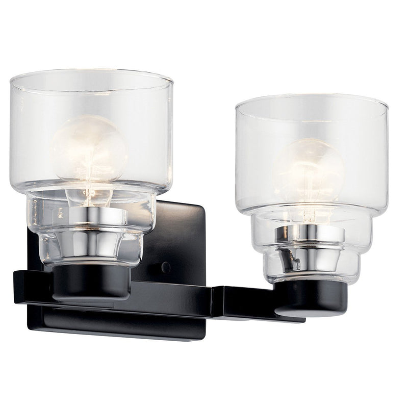 Vionnet 2-Light Bath Vanity Light in Black