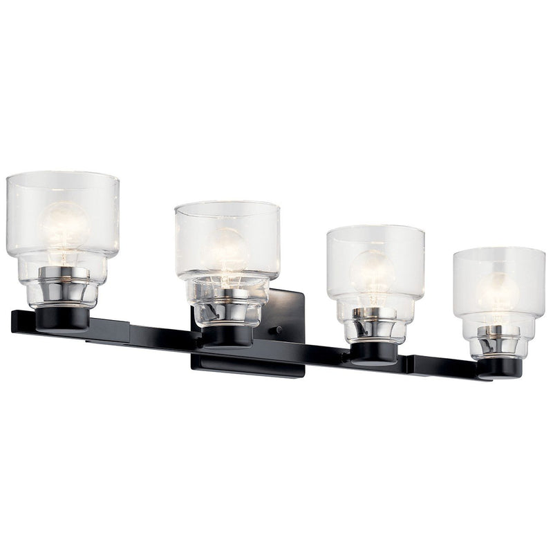 Vionnet 4-Light Bath Vanity Light in Black