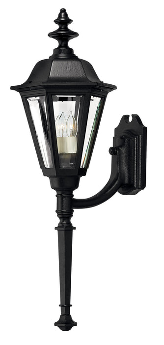 1440BK - Manor House Large Wall Mount Lantern with Tail in Black by Hinkley Lighting