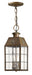 Nantucket Medium Hanging Lantern in Aged Brass - Lamps Expo