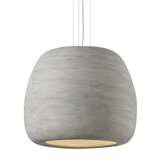 Karam Large Pendant in Large Concrete and White