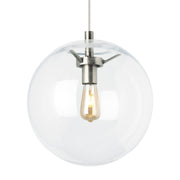 Palona Pendant in Clear Satin Nickel