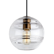 Sedona Medium Pendant in Clear Aged Brass
