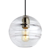 Sedona Medium Pendant in Clear Satin Nickel