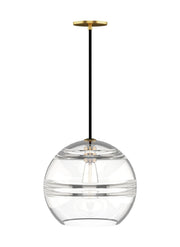 Sedona Large Pendant in Clear Aged Brass