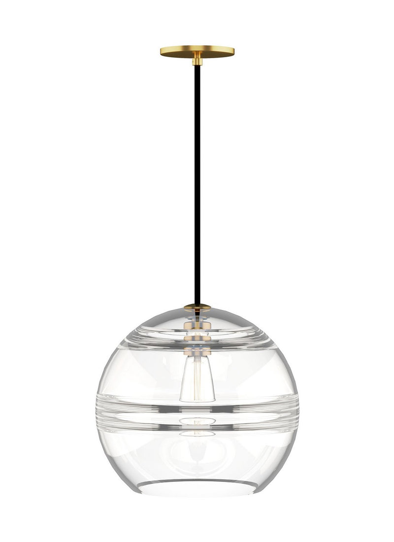 Sedona Large Pendant in Clear Aged Brass