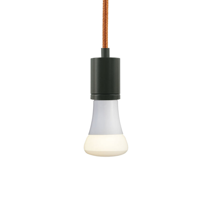 SoCo Modern Socket Pendant in Modern Socket Copper Cord Antique Bronze