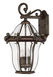 San Clemente Medium Outdoor Wall Lantern in Copper Bronze