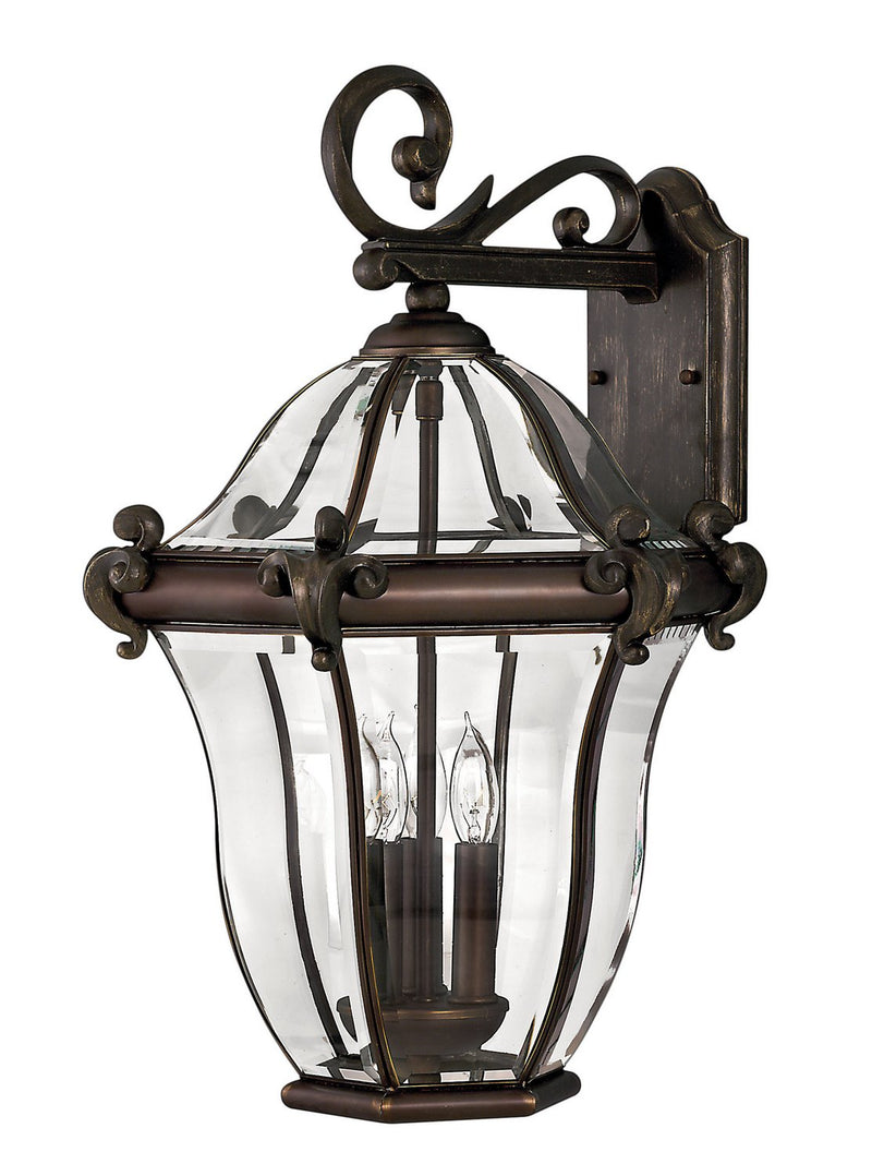 San Clemente Large Outdoor Wall Lantern in Copper Bronze
