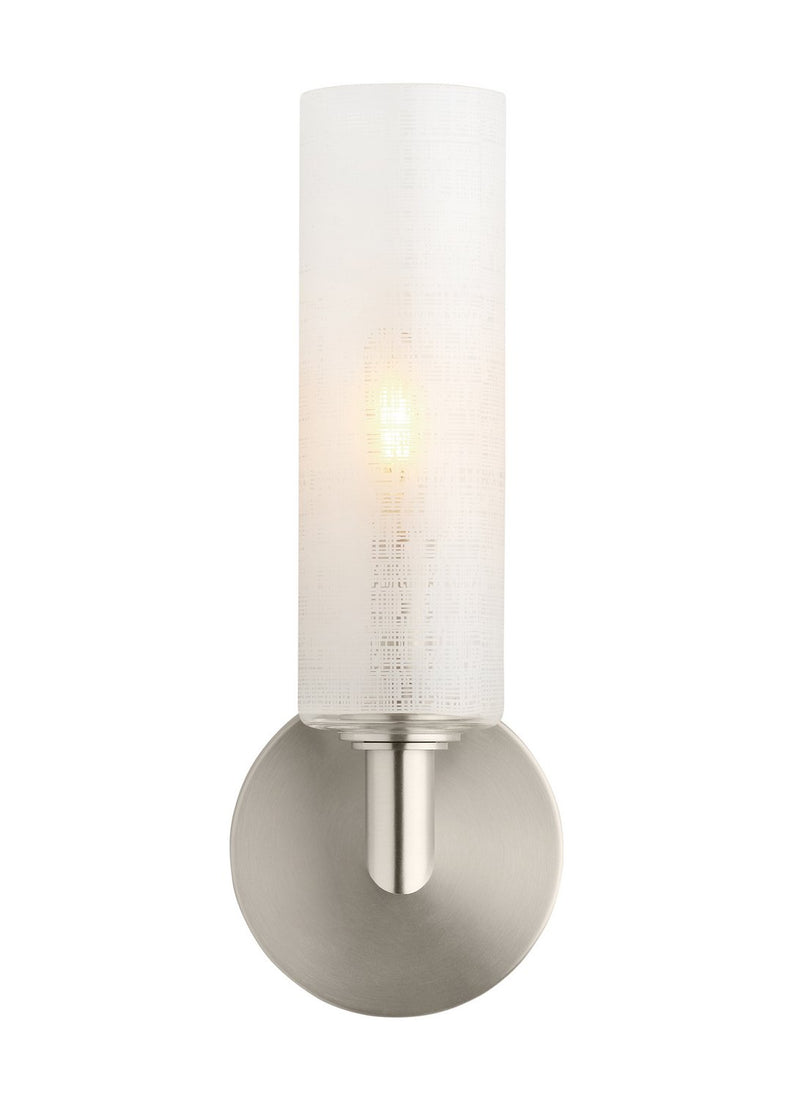 Vetra Wall Sconce in Linen Satin Nickel