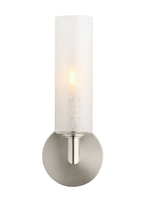Vetra Wall Sconce in Linen Satin Nickel