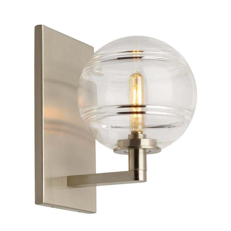 Sedona Wall Sconce in Clear Satin Nickel
