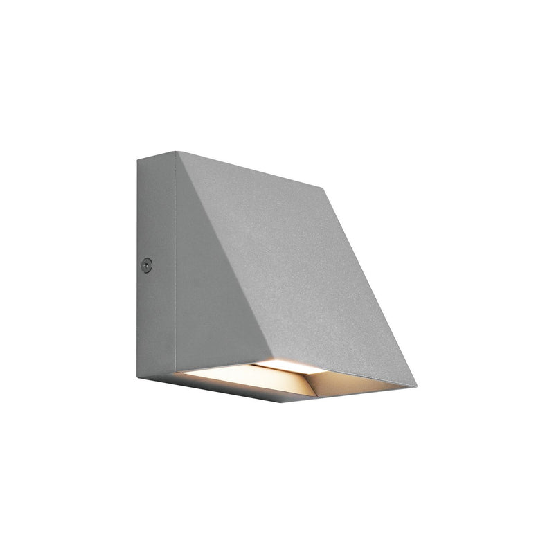 Pitch Single Outdoor Wall Sconce in Single Silver