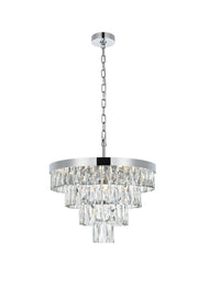 Josephine 20" 10-Light Chandelier in Chrome And Clear