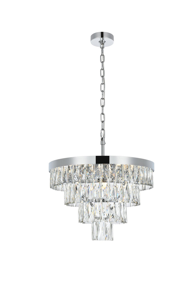 Josephine 20" 10-Light Chandelier in Chrome And Clear