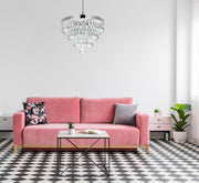 Josephine 20" 10-Light Chandelier in Chrome And Clear