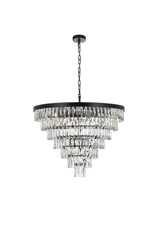 Josephine 32" 25-Light Chandelier in Black And Clear