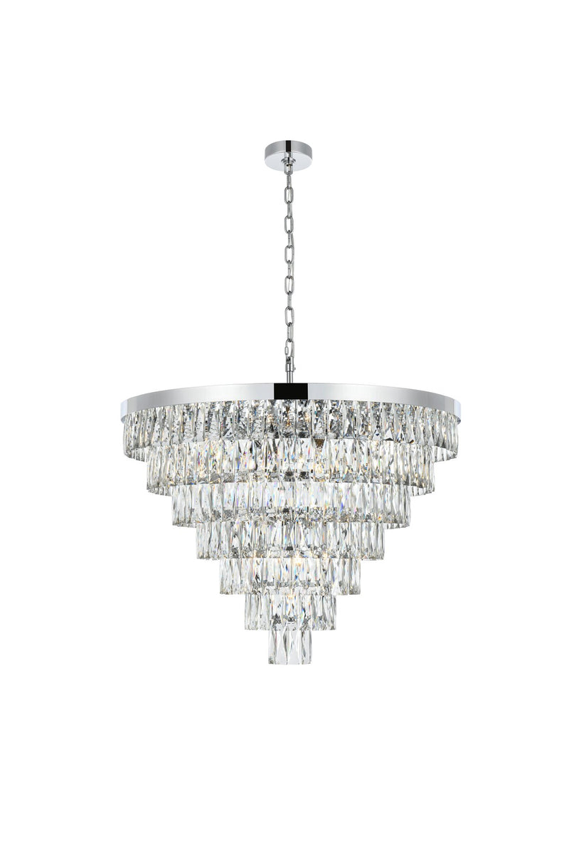 Josephine 32" 25-Light Chandelier in Chrome And Clear