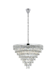 Josephine 36" 29-Light Chandelier in Chrome And Clear