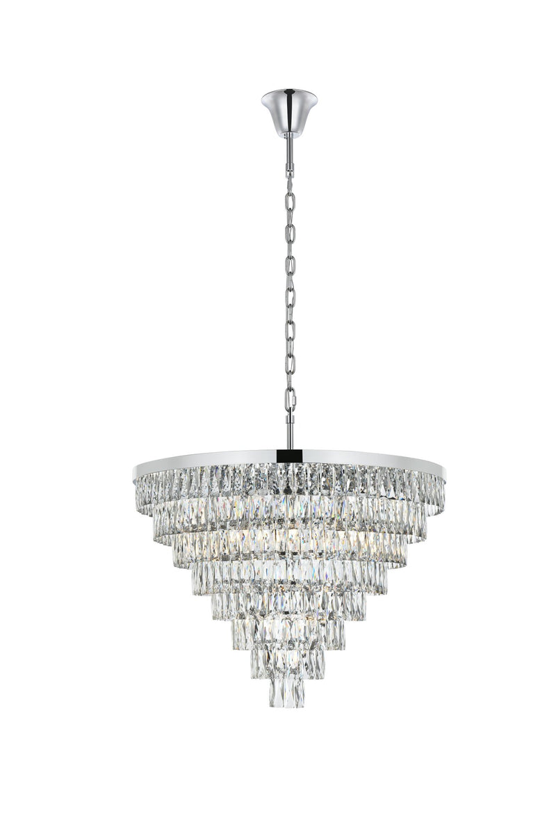 Josephine 36" 29-Light Chandelier in Chrome And Clear