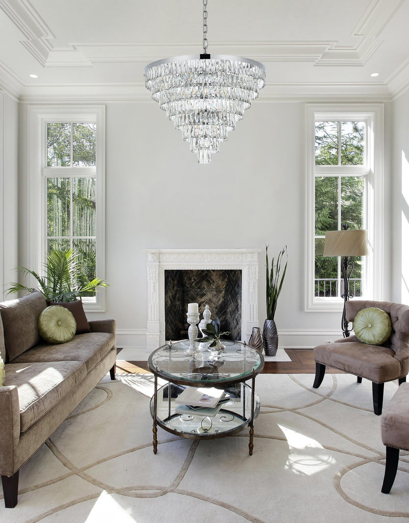 Josephine 36" 29-Light Chandelier in Chrome And Clear