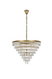 Josephine 36" 29-Light Chandelier in Satin Gold And Clear
