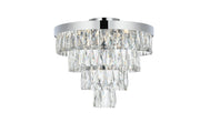 Josephine 6-Light Flush Mount in Chrome And Clear