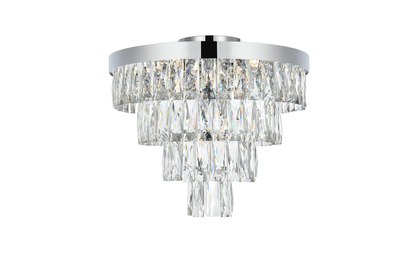 Josephine 6-Light Flush Mount in Chrome And Clear