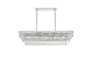 Josephine 48" Rectangular 17-Light Chandelier in Chrome And Clear