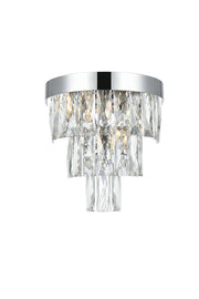 Josephine 2-Light Wall Sconce in Chrome And Clear