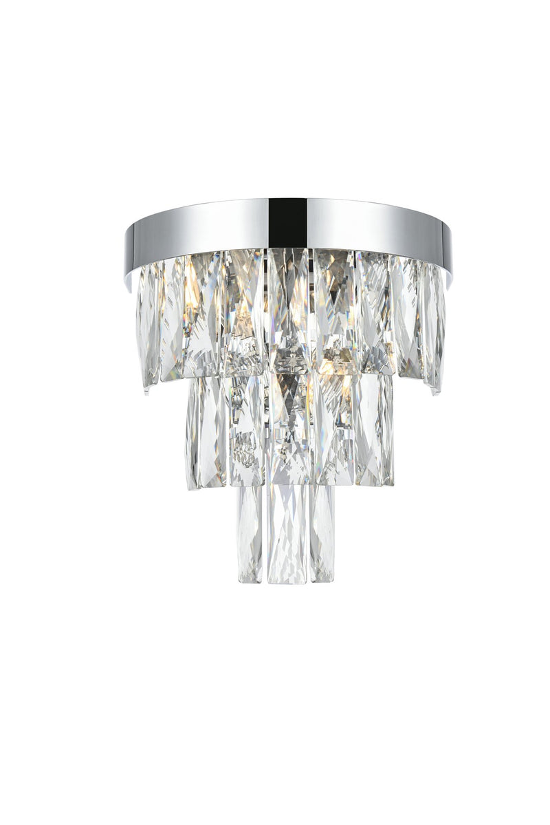Josephine 2-Light Wall Sconce in Chrome And Clear