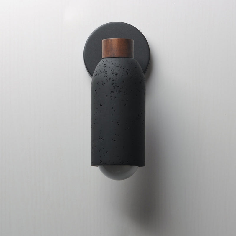 Pompeii 1 Light Wall Sconce in Lava / Black