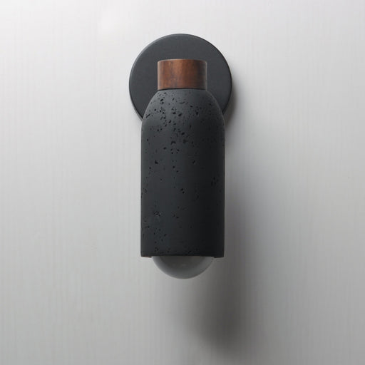 Pompeii 1 Light Wall Sconce in Lava / Black