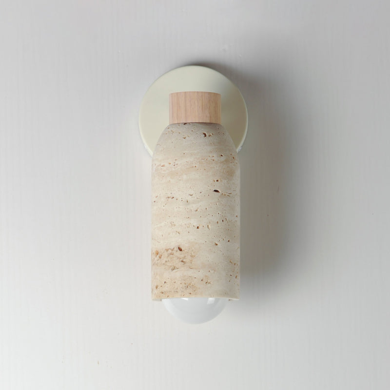 Pompeii 1 Light Wall Sconce in Travertine / Oyster