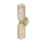 Pompeii 2 Light Wall Sconce in Travertine / Oyster