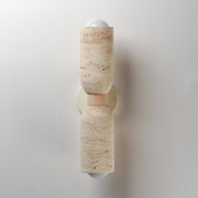 Pompeii 2 Light Wall Sconce in Travertine / Oyster