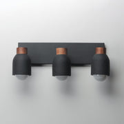 Pompeii 3 Light Bath Vanity Light in Lava / Black