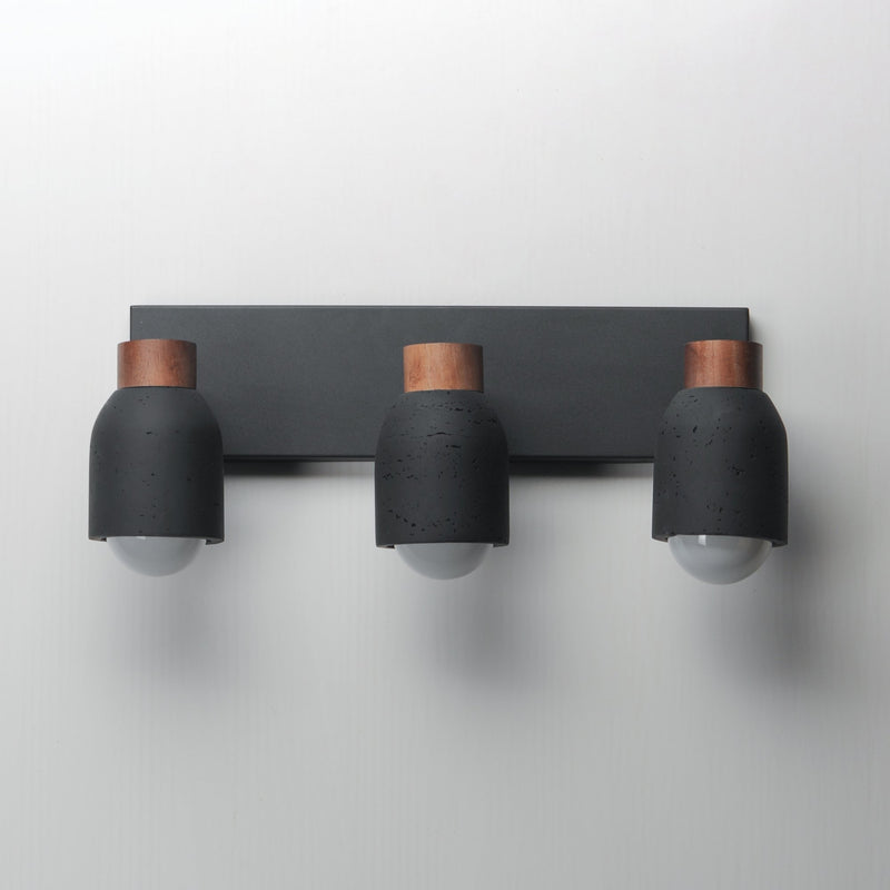 Pompeii 3 Light Bath Vanity Light in Lava / Black