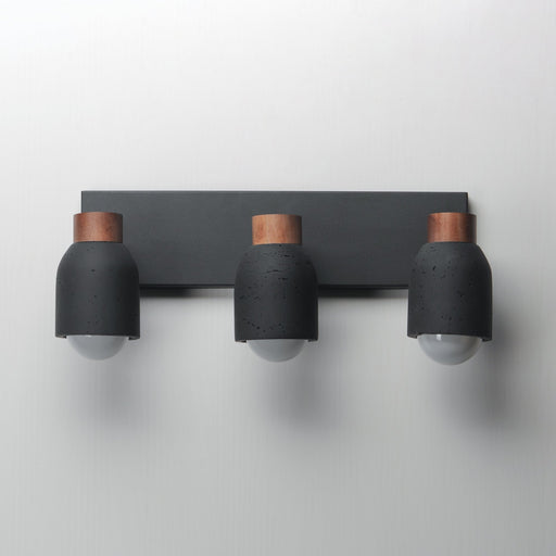 Pompeii 3 Light Bath Vanity Light in Lava / Black