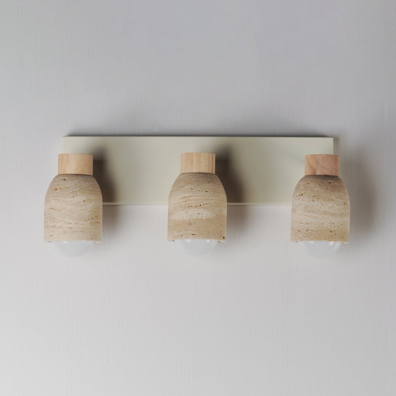 Pompeii 3 Light Bath Vanity Light in Travertine / Oyster