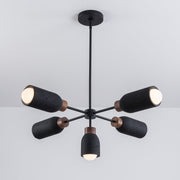 Pompeii 5 Light Chandelier in Lava / Black