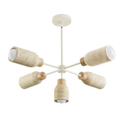 Pompeii 5 Light Chandelier in Travertine / Oyster
