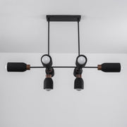 Pompeii 8 Light Chandelier in Lava / Black