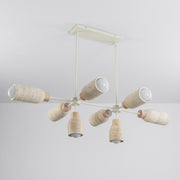 Pompeii 8 Light Chandelier in Travertine / Oyster
