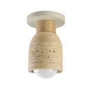 Pompeii 1 Light Flush Mount in Travertine / Oyster