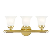 Rivera 3-Light 19" Bath Vanity Light in Polished Brass